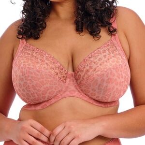 NWT ELOMI LINGERIE Full Figure Matilda Underwire Plunge Bra Size 38DDD